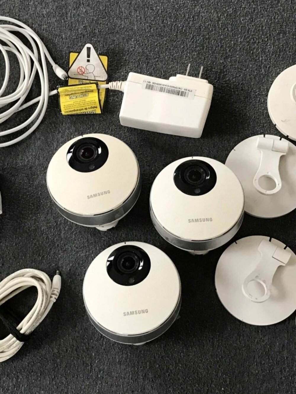 LOT of 3 Samsung SNH-P6410BN SmartCam HD Pro 1080p Wi-Fi Cameras